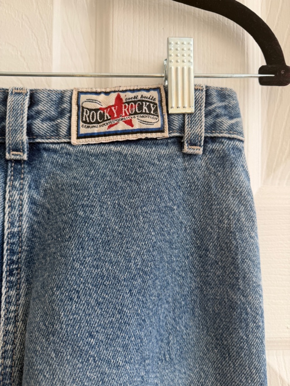 Vintage Rockies western high waist Classic Straight-Leg Blue Jeans - Picture 2 of 8